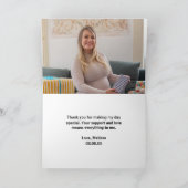 Wir können frühzeitig das königsblaue goldene abst dankeskarte (Innenseite)