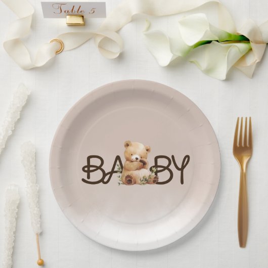 Wir können frühzeitig das Party der Aquarell-Babyd Pappteller (Hochzeit)