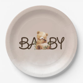 Wir können frühzeitig das Party der Aquarell-Babyd Pappteller