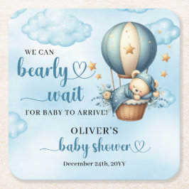 Wir können frühzeitig den blauen braunen Elfenbein Rechteckiger Pappuntersetzer