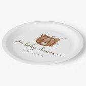 Wir können frühzeitig den kleinen Kürbisbär abwart Pappteller (Schrägansicht)