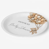 Wir können frühzeitig den Teddy Bären-Ballon abwar Pappteller (Schrägansicht)