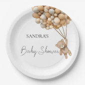 Wir können frühzeitig den Teddy Bären-Ballon abwar Pappteller (Vorderseite)