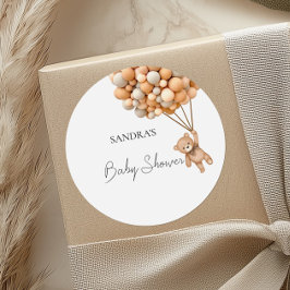 Wir können frühzeitig den Teddy Bären-Ballon abwar Runder Aufkleber