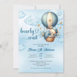 Wir können frühzeitig den Teddy-Bären-Heißluftball Einladung