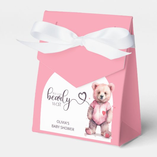 Wir können frühzeitig die Aquarellbärendusche wart Geschenkschachtel (Vorderseite)