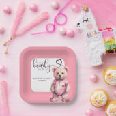 Wir können frühzeitig die Aquarellbärendusche wart Pappteller (Party)