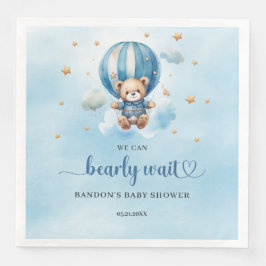 Wir können frühzeitig die Babydusche des Teddy Bär Serviette
