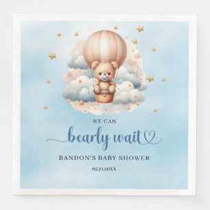 Wir können frühzeitig die Babydusche des Teddy Bär Serviette