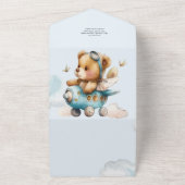 Wir können frühzeitig die Babydusche warten All In One Einladung (Außenbereich)