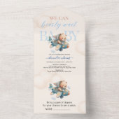 Wir können frühzeitig die Babydusche warten All In One Einladung (Innen Boden)