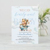 Wir können frühzeitig die Babydusche warten Einladung (Stehend Vorderseite)