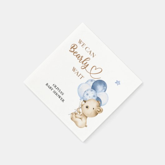 Wir können frühzeitig die Babydusche warten Serviette (Ecke)