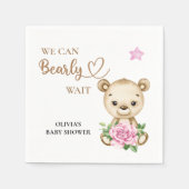 Wir können frühzeitig die Babydusche warten Serviette (Vorderseite)