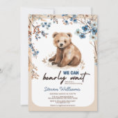 Wir können frühzeitig die blaue Blütendusche abwar Einladung (Vorderseite)