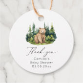 Wir können frühzeitig die Boho Bear Baby Dusche ab Geschenkanhänger (Vorderseite)