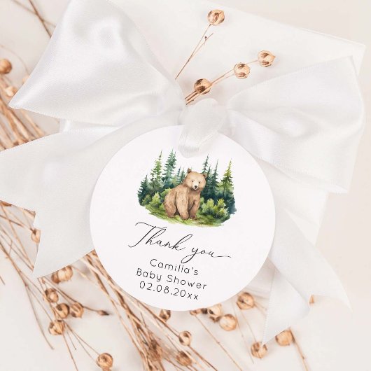 Wir können frühzeitig die Boho Bear Baby Dusche ab Geschenkanhänger