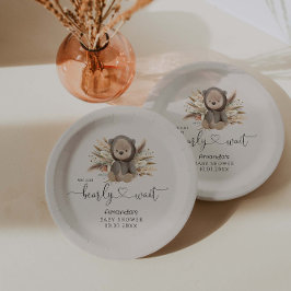 Wir können frühzeitig die Boho Bear Baby Dusche ab Pappteller