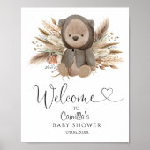 Wir können frühzeitig die Boho Bear Baby Dusche ab Poster (Vorne)