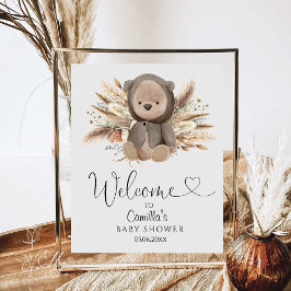 Wir können frühzeitig die Boho Bear Baby Dusche ab Poster