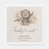 Wir können frühzeitig die Boho Bear Baby Dusche ab Serviette (Vorderseite)