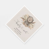 Wir können frühzeitig die Boho Bear Baby Dusche ab Serviette (Ecke)