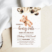 Wir können frühzeitig die braune Teddy Bear Baby D Einladung