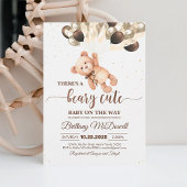 Wir können frühzeitig die braune Teddy Bear Baby D Einladung