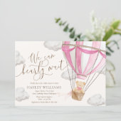 Wir können frühzeitig die Einladung einer rosa Bab (Stehend Vorderseite)