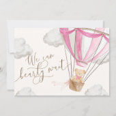 Wir können frühzeitig die Einladung einer rosa Bab (Rückseite)