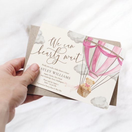 Wir können frühzeitig die Einladung einer rosa Bab