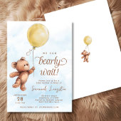 Wir können frühzeitig die gelbe Teddy Bear Babydus Einladung