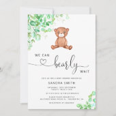 Wir können frühzeitig die geschlechtsneutrale Bäre Einladung (Vorderseite)