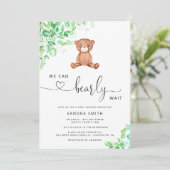 Wir können frühzeitig die geschlechtsneutrale Bäre Einladung (Stehend Vorderseite)