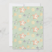 Wir können frühzeitig die grüne Babydusche abwarte Einladung (Rückseite)