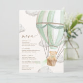 Wir können frühzeitig die grüne Babydusche abwarte Menükarte (Stehend Vorderseite)