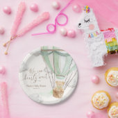 Wir können frühzeitig die grüne Babydusche abwarte Pappteller (Party)