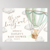 Wir können frühzeitig die grüne Babydusche abwarte Poster (Vorne)