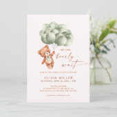 Wir können frühzeitig die grüne Bärendusche abwart Einladung (Stehend Vorderseite)