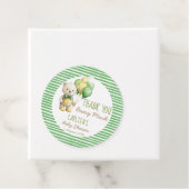 Wir können frühzeitig die grüne Teddybär-Babydusch Geschenkanhänger (Beispiel)