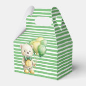 Wir können frühzeitig die grüne Teddybär-Babydusch Geschenkschachtel (Rückseite)