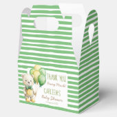 Wir können frühzeitig die grüne Teddybär-Babydusch Geschenkschachtel (Geöffnet)