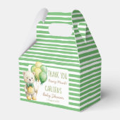 Wir können frühzeitig die grüne Teddybär-Babydusch Geschenkschachtel (Vorderseite)