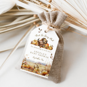Wir können frühzeitig die Herbstwald-Babydusche ab Geschenkanhänger