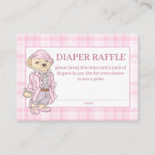 Wir können frühzeitig die karierte Rosa-Windelprei Begleitkarte (Vorderseite)