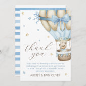 Wir können frühzeitig die Kinderdusche abwarten Dankeskarte (Vorne/Hinten)