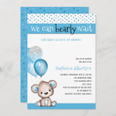 Wir können frühzeitig die Kinderdusche abwarten Einladung (Vorne/Hinten)