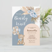 Wir können frühzeitig die Kinderdusche abwarten Einladung (Stehend Vorderseite)