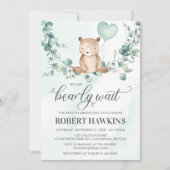 Wir können frühzeitig die Kinderdusche abwarten Einladung (Vorderseite)