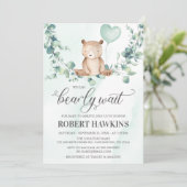 Wir können frühzeitig die Kinderdusche abwarten Einladung (Stehend Vorderseite)